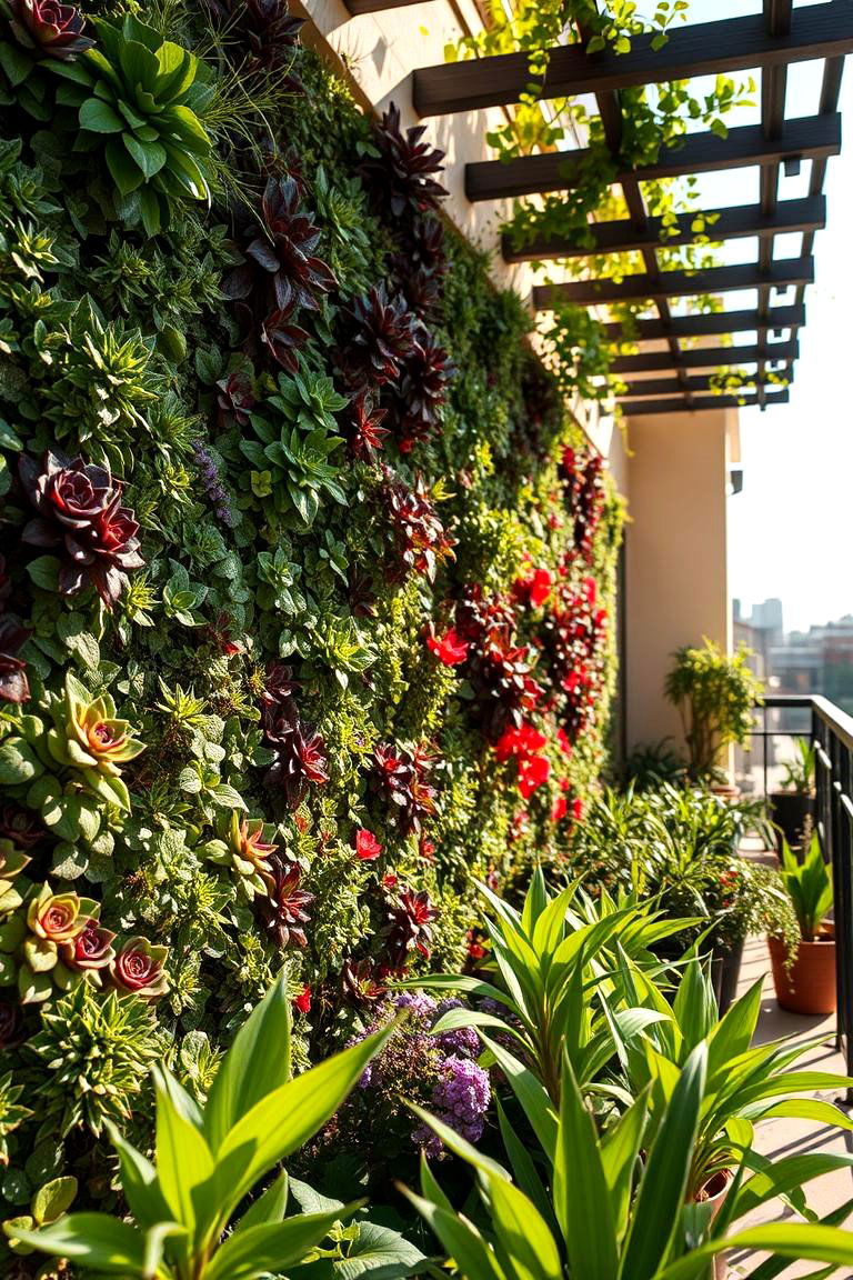 Vertical Garden Wall - 24 Terrace Design Ideas