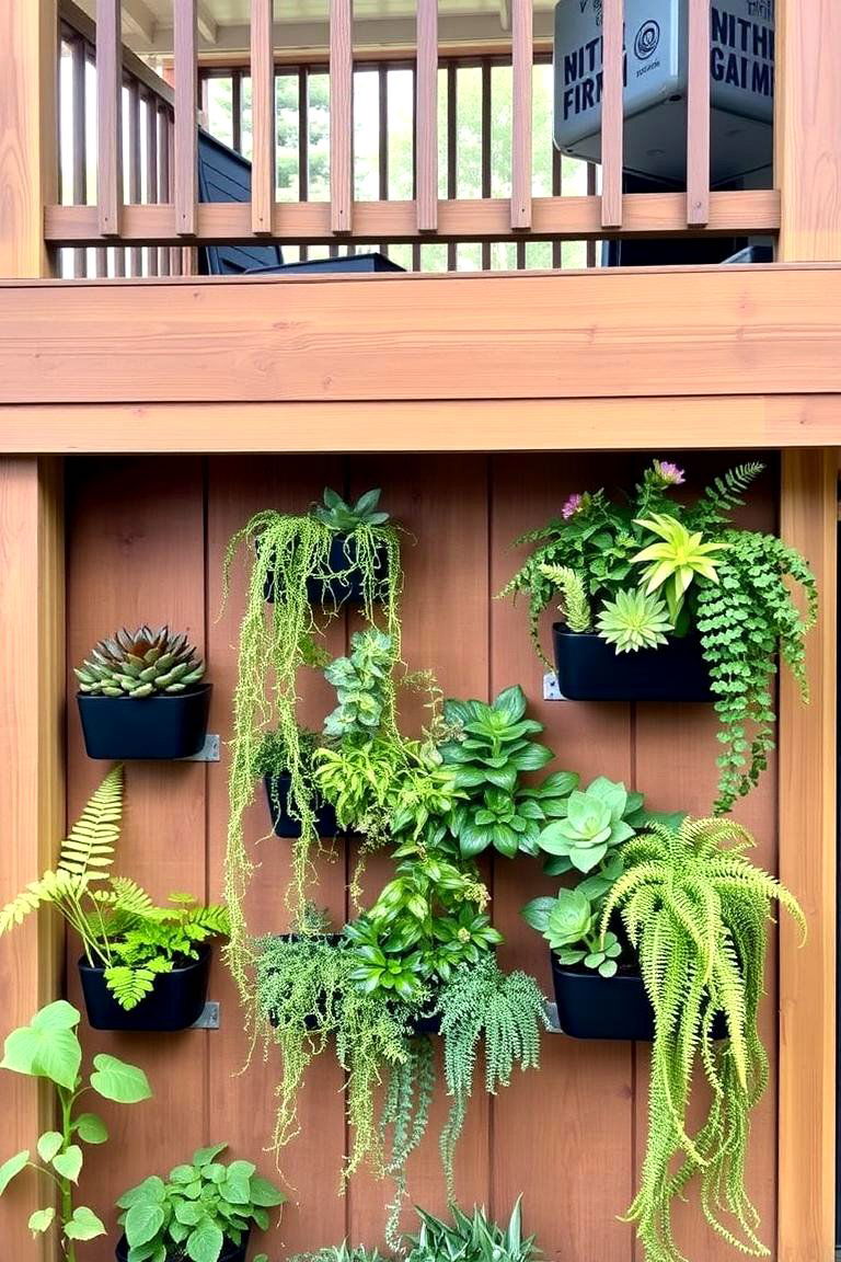 Vertical Garden Wall - 24 Under Deck Landscaping Ideas