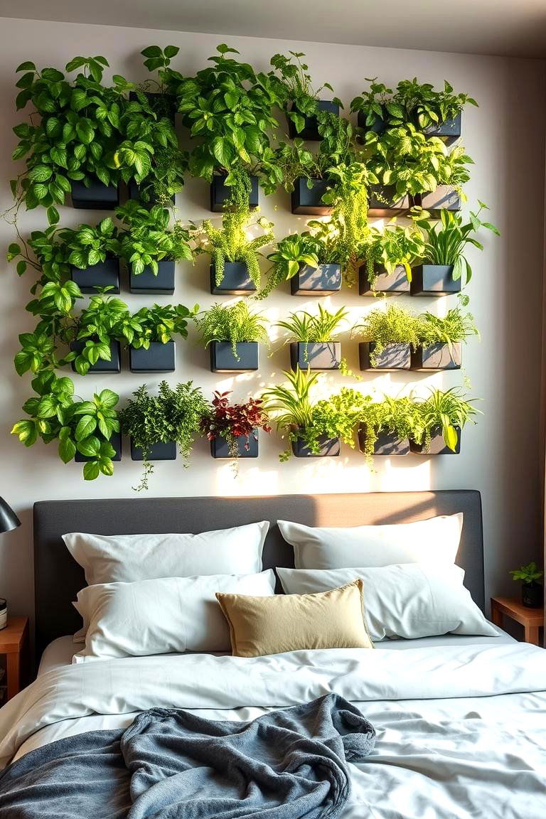 Vertical Garden Wall - 24 Bedroom Wall Decor Ideas