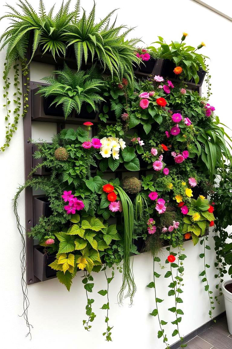Vertical Garden Wall - 24 Potted Plant Arrangement Ideas