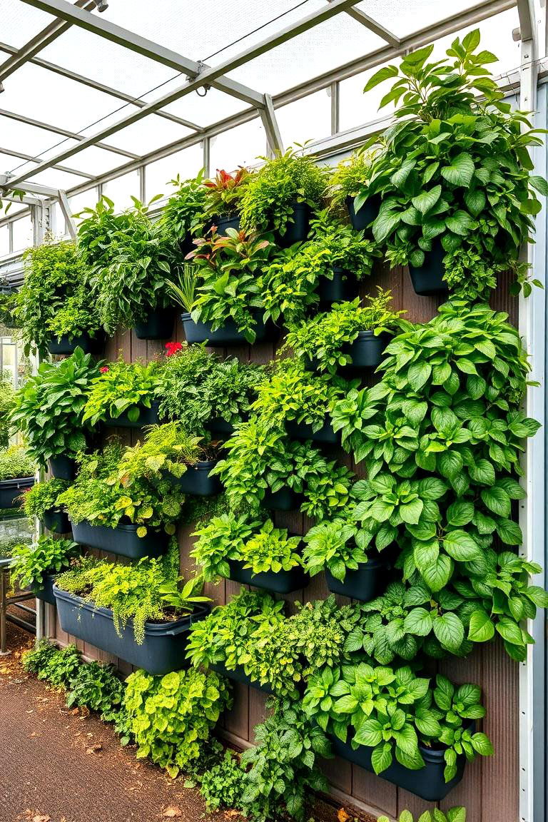 Vertical Garden Walls - 24 Greenhouse Decor Ideas