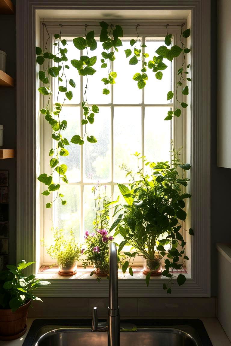 Vertical Garden Window - 24 Kitchen Window Ideas