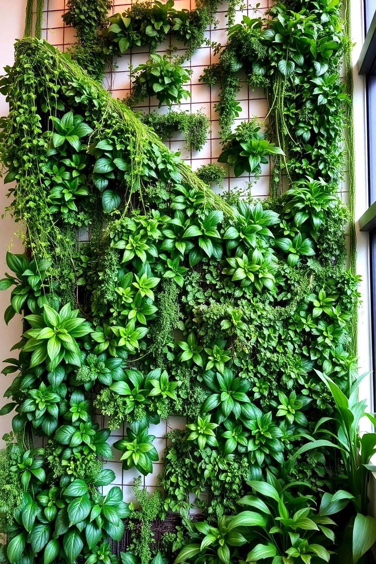 Vertical Garden for a Touch of Nature - 24 Staircase Wall Ideas