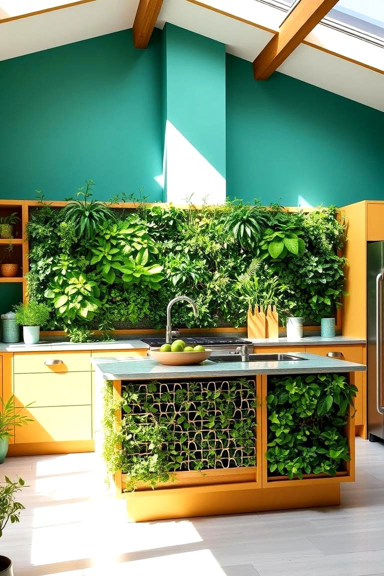 Vertical Gardens Panels - 24 Kitchen Island Back Panel Ideas