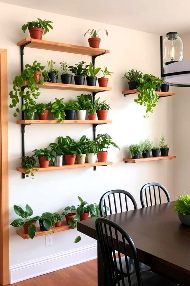 Vertical Gardens for Greenery - 24 Modern Farmhouse Dining Room Ideas