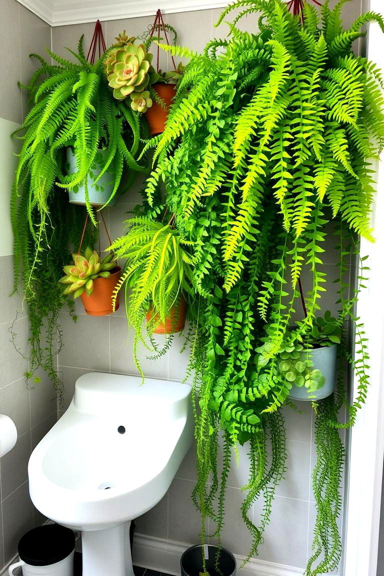 Vertical Gardens for Greenery - 24 Modern Bathroom Decor Ideas