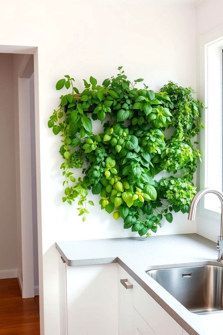 Vertical Gardens for a Touch of Greenery - 24 l shaped kitchen ideas