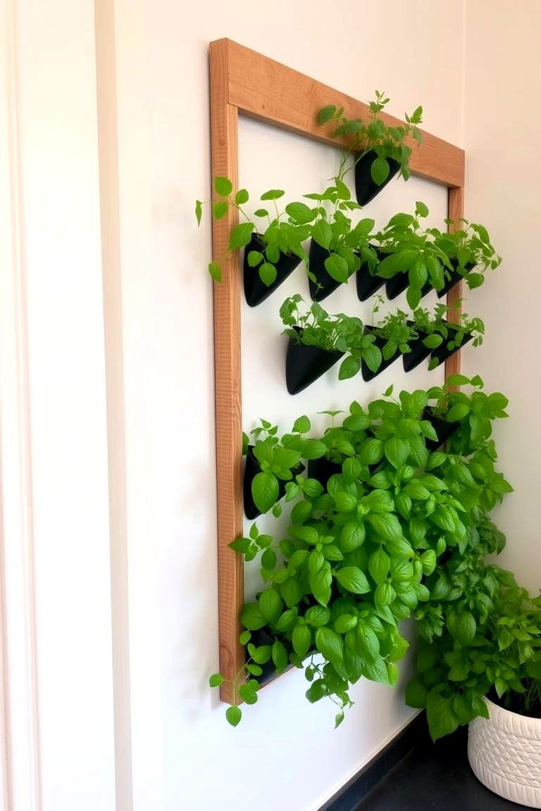 Vertical Gardens with Herb Planters - 24 Italian Garden Design Ideas
