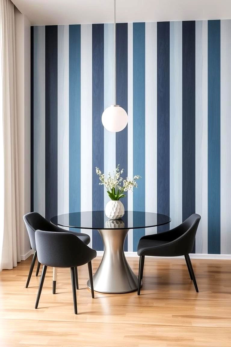 Vertical Geometric Stripes - 24 Geometric Accent Wall Ideas