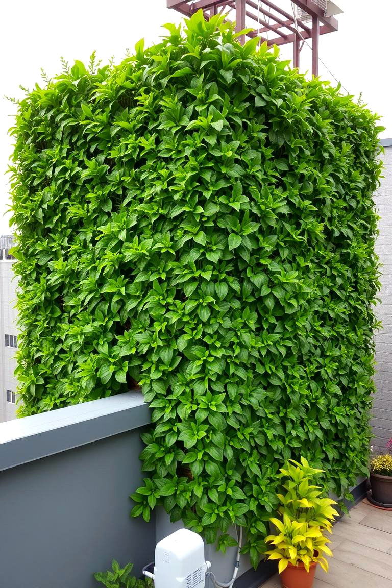 Vertical Green Wall - 24 Rooftop Garden Ideas