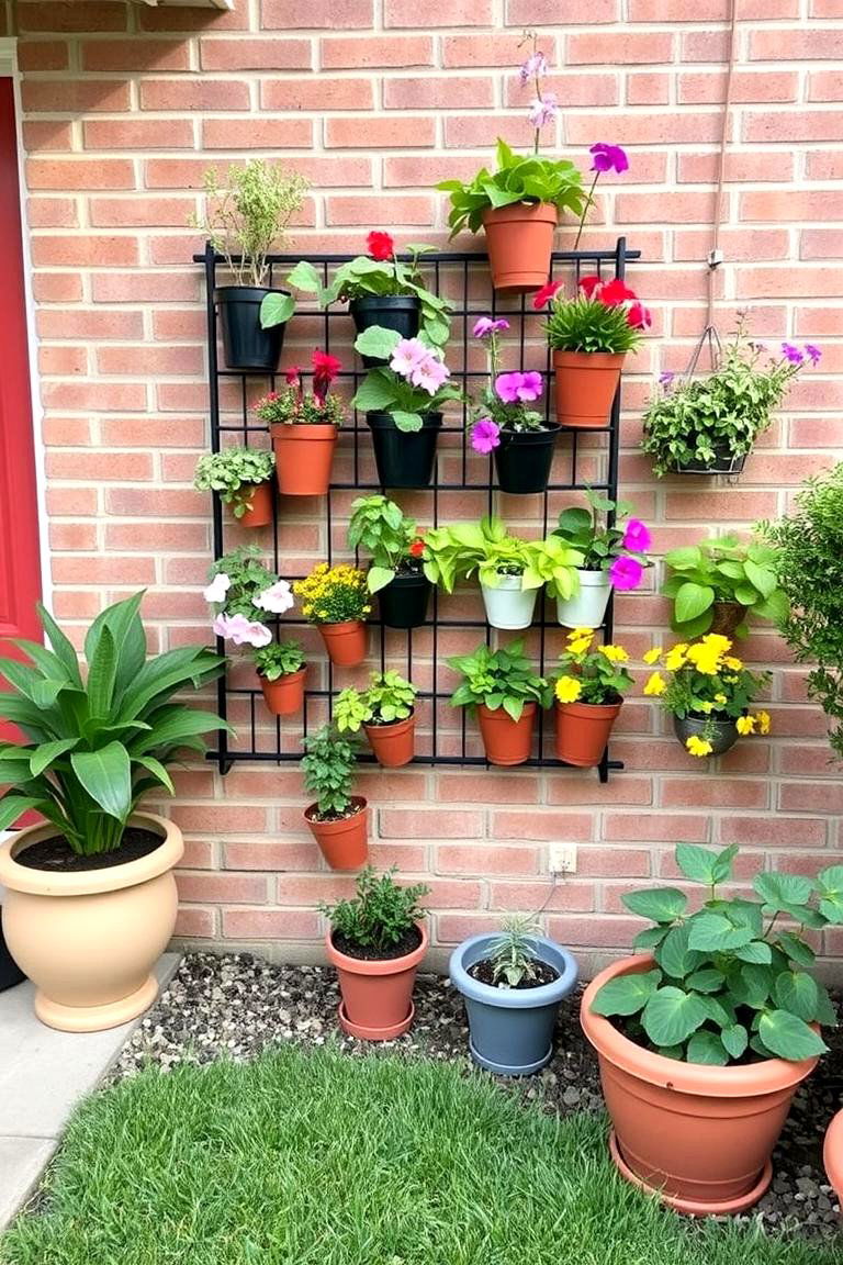Vertical Greenery Display - 24 Small Front Yard Landscaping Ideas