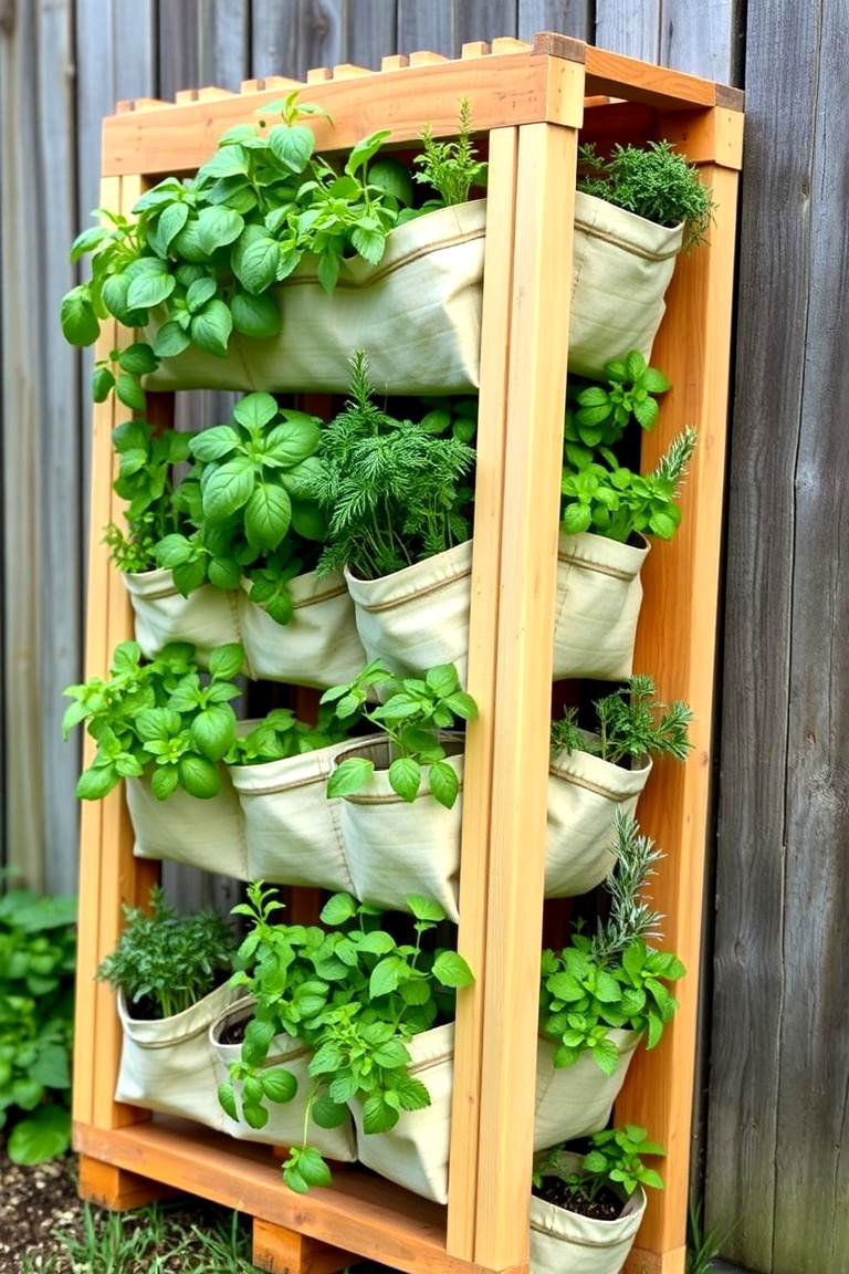 Vertical Herb Garden - 24 Pallet Garden Ideas