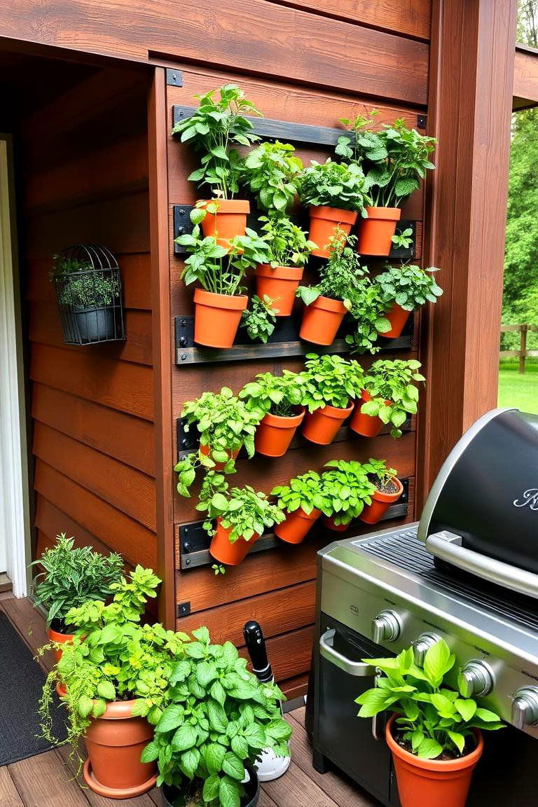 Vertical Herb Garden Integration - 24 Outdoor Kitchen on Deck