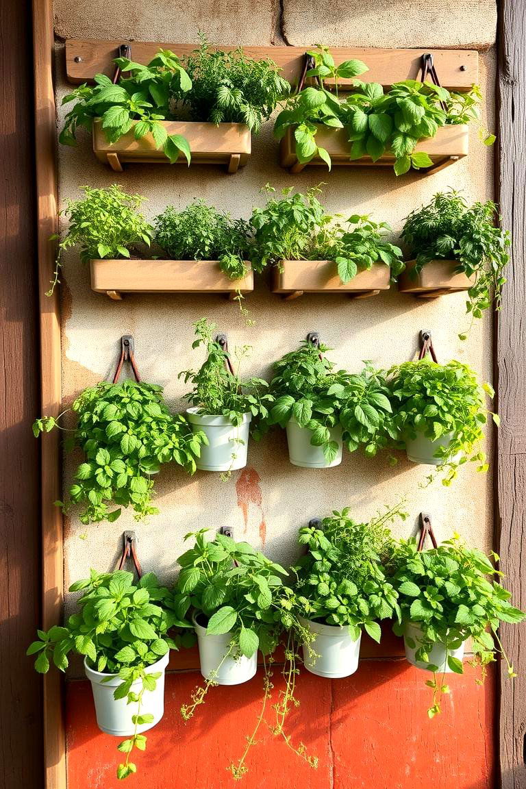 Vertical Herb Haven - 24 Budget Small Garden Ideas