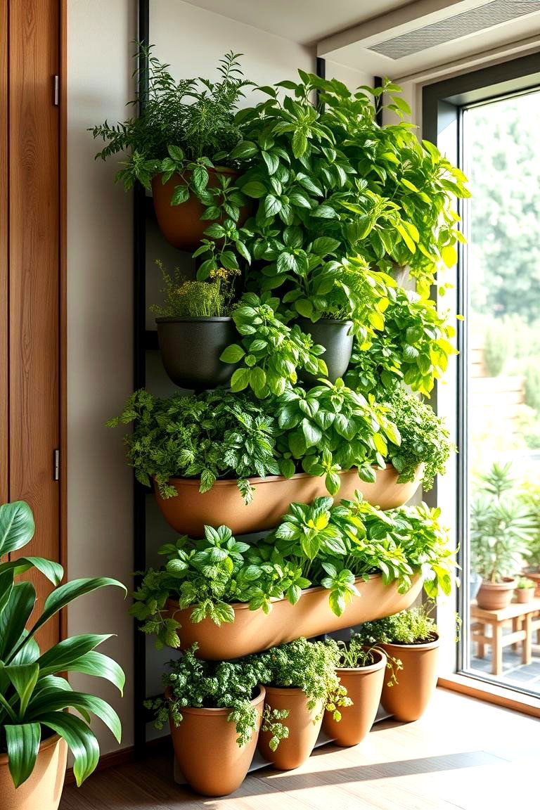 Vertical Herb Oasis Indoor Greenhouse - 24 Indoor Greenhouse Ideas
