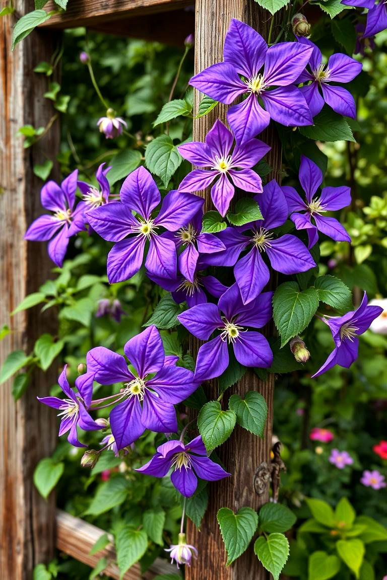 Vertical Interest with Climbing Perennials - 24 Perennial Flower Bed Ideas