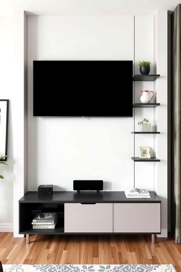 Vertical Media Wall - 24 Media Wall Ideas