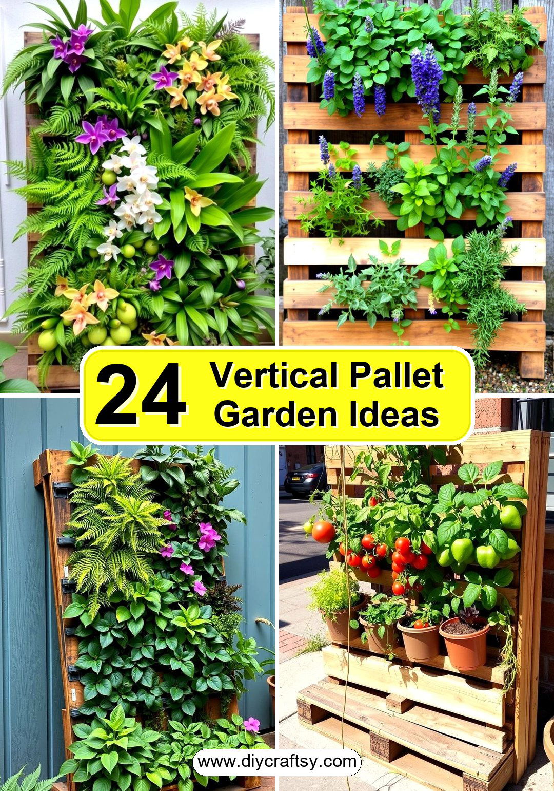 Vertical Pallet Garden Ideas