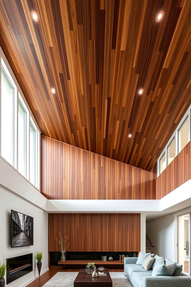 Vertical Paneling - 24 Accent Ceiling Ideas
