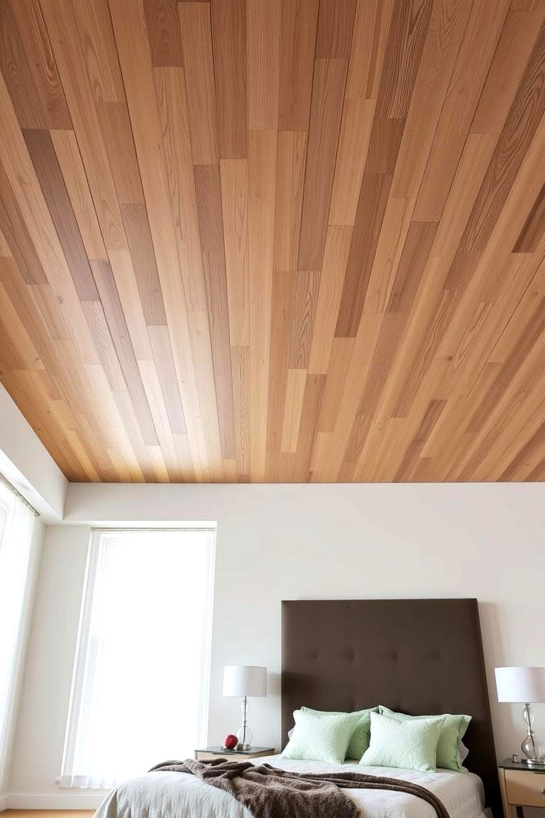 Vertical Plank Ceiling for Height - 24 Wood Plank Ceiling Ideas