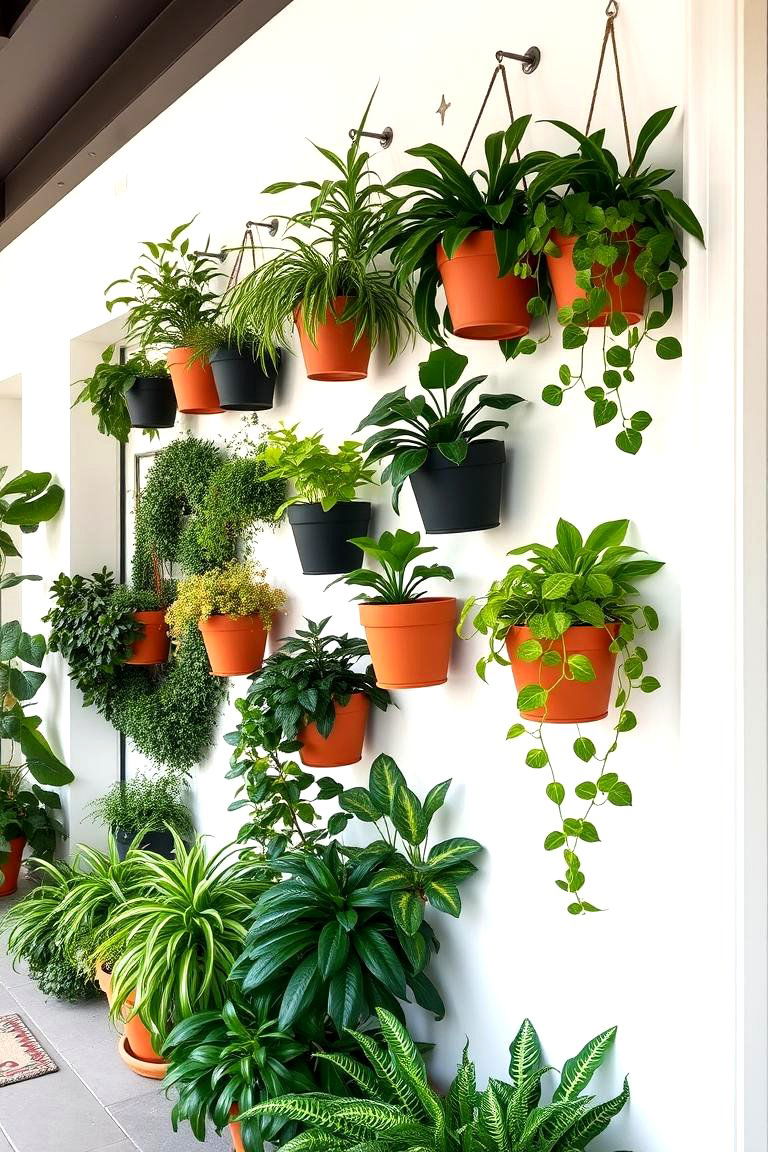 Vertical Plant Wall - 24 Exterior Color Palettes for Small Homes