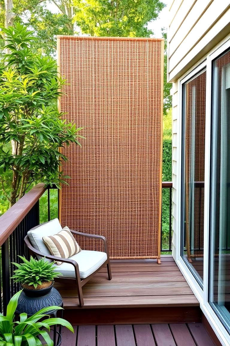 Vertical Privacy Screen Deck - 24 Small Deck Ideas