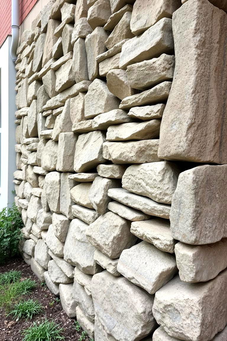 Vertical Rock Wall - 24 Natural Rock Retaining Wall Ideas