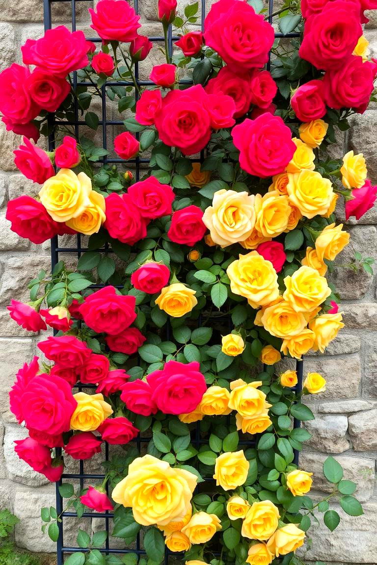 Vertical Rose Wall - 24 Rose Garden Ideas