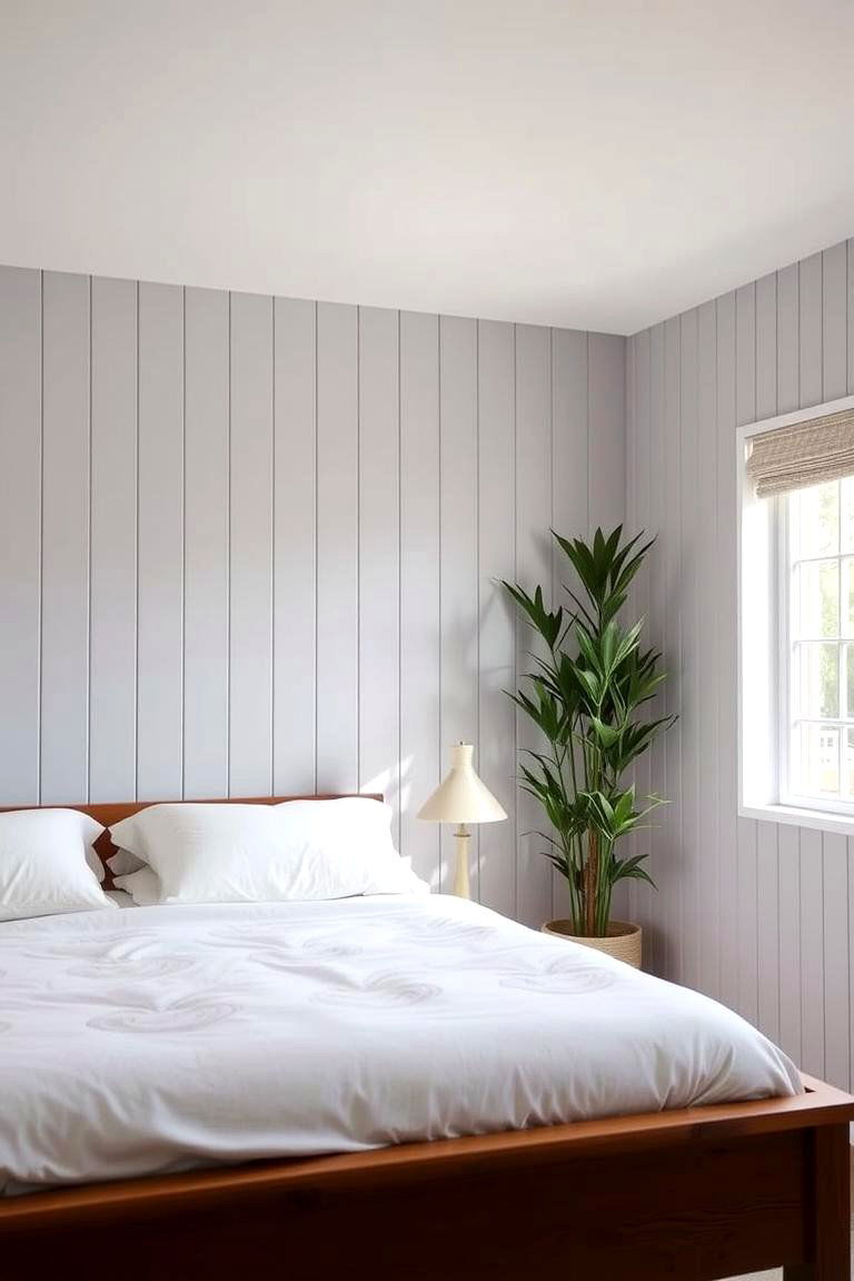 Vertical Shiplap Accent Wall - 24 Shiplap Bedroom Ideas
