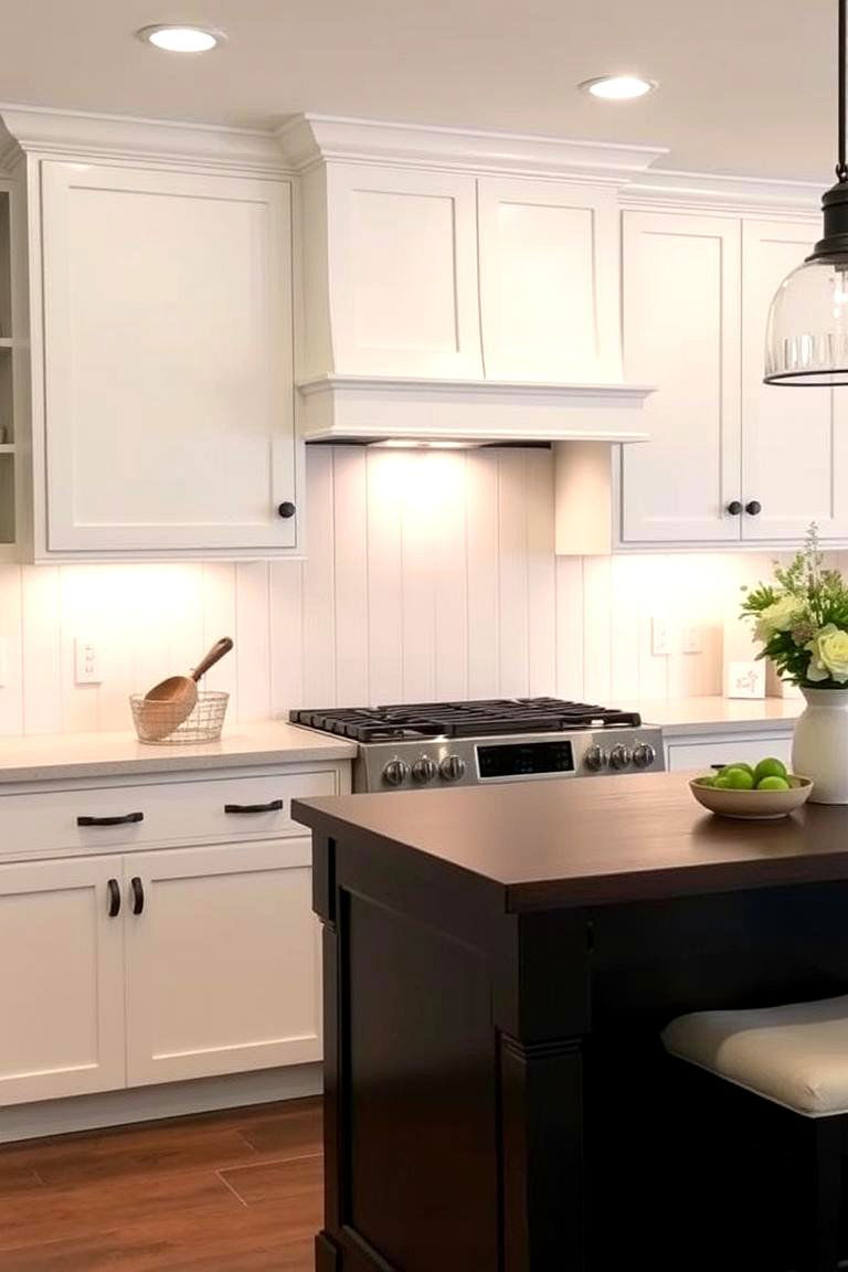Vertical Shiplap for Added Height - 24 Shiplap Backsplash Ideas for Your Kitchen