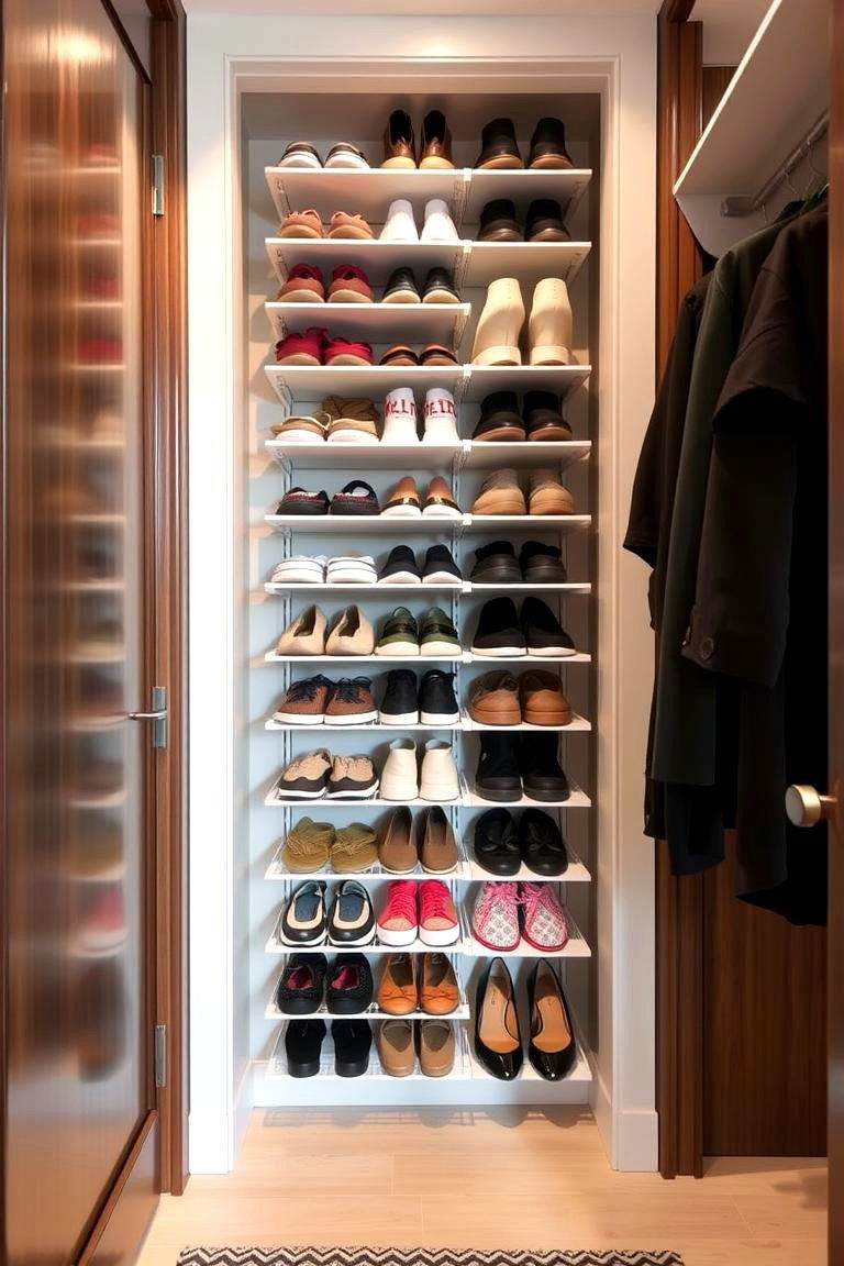 Vertical Shoe Storage Rack - 24 Entry Closet Ideas