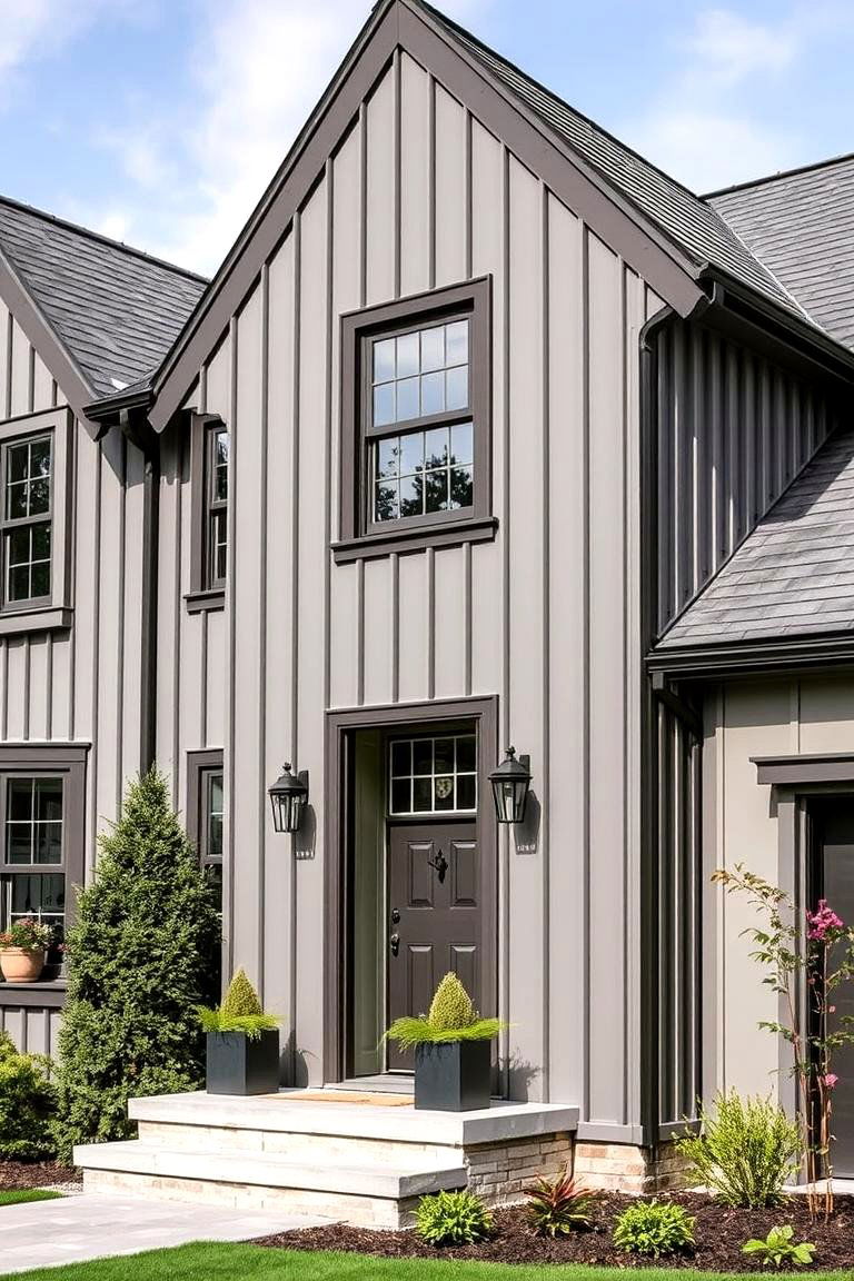 Vertical Siding for Contemporary Texture - 24 Modern Tudor Exterior Inspiration