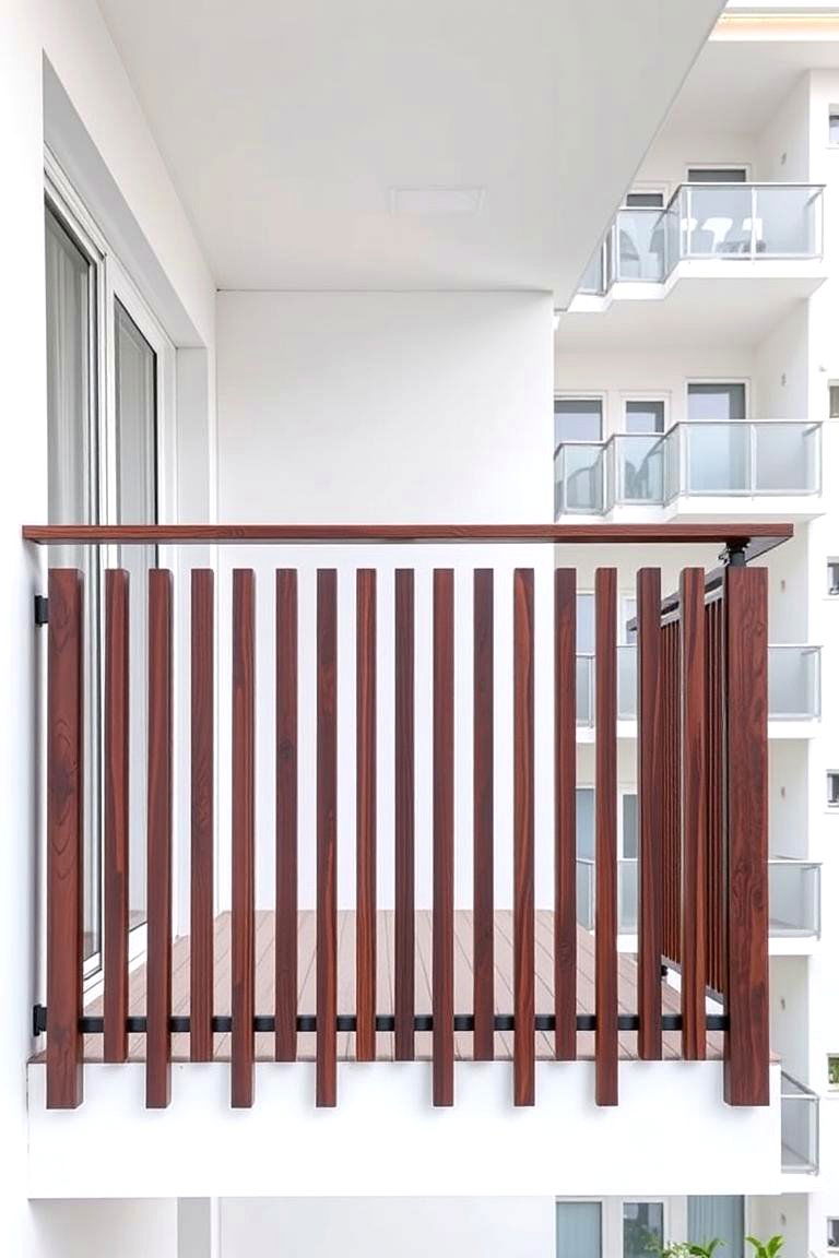 Vertical Slat Balcony Railings - 24 Balcony Railing Design Ideas