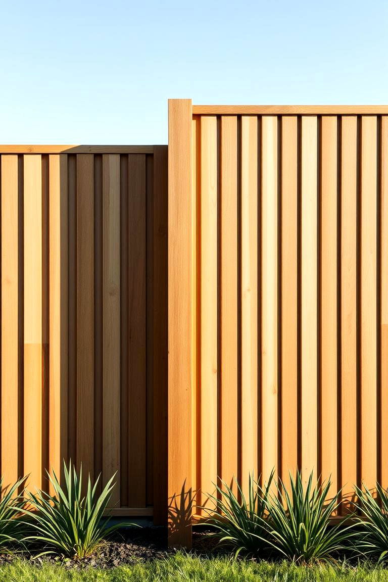 Vertical Slat Board on Board Fence - 24 Board on Board Fence Ideas