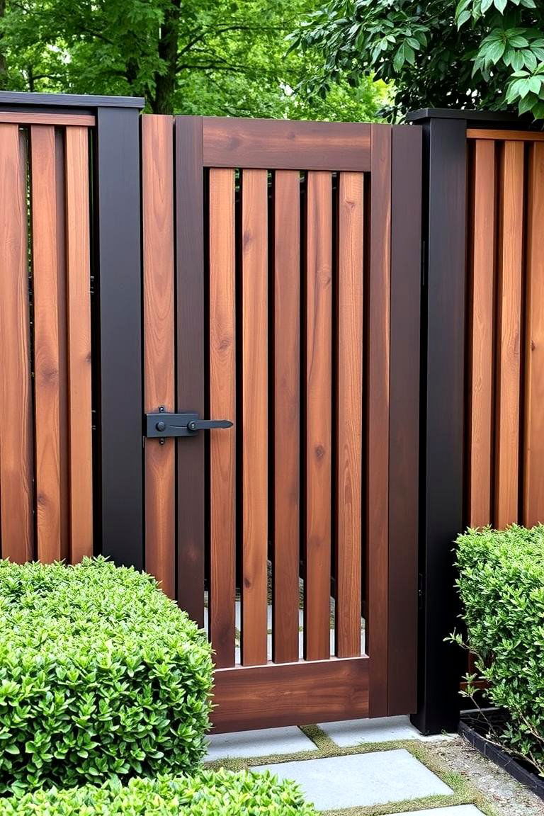 Vertical Slat Gate - 24 Front Gate Ideas