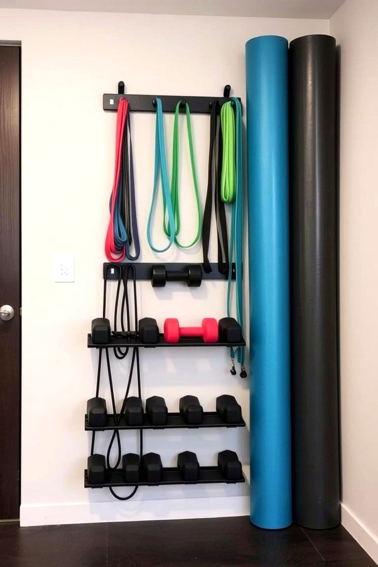 Vertical Storage Solutions - 24 Home Gym Ideas