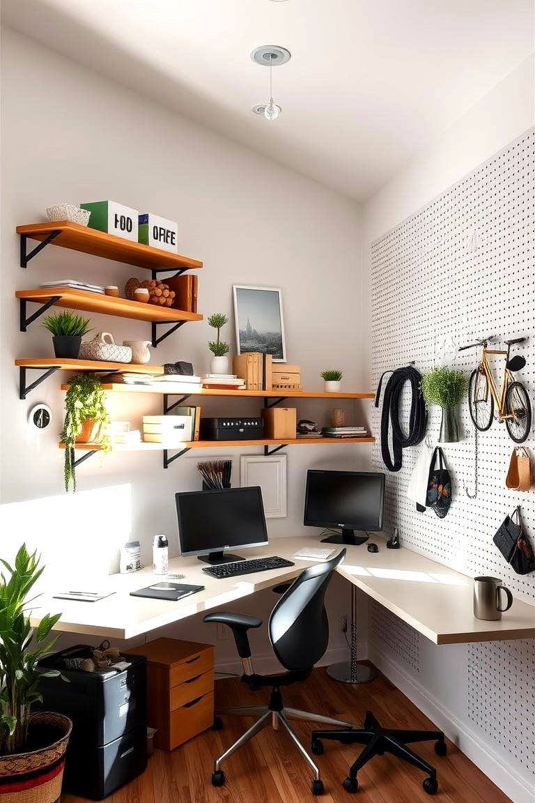 Vertical Storage Solutions - 24 Small Home Office Ideas