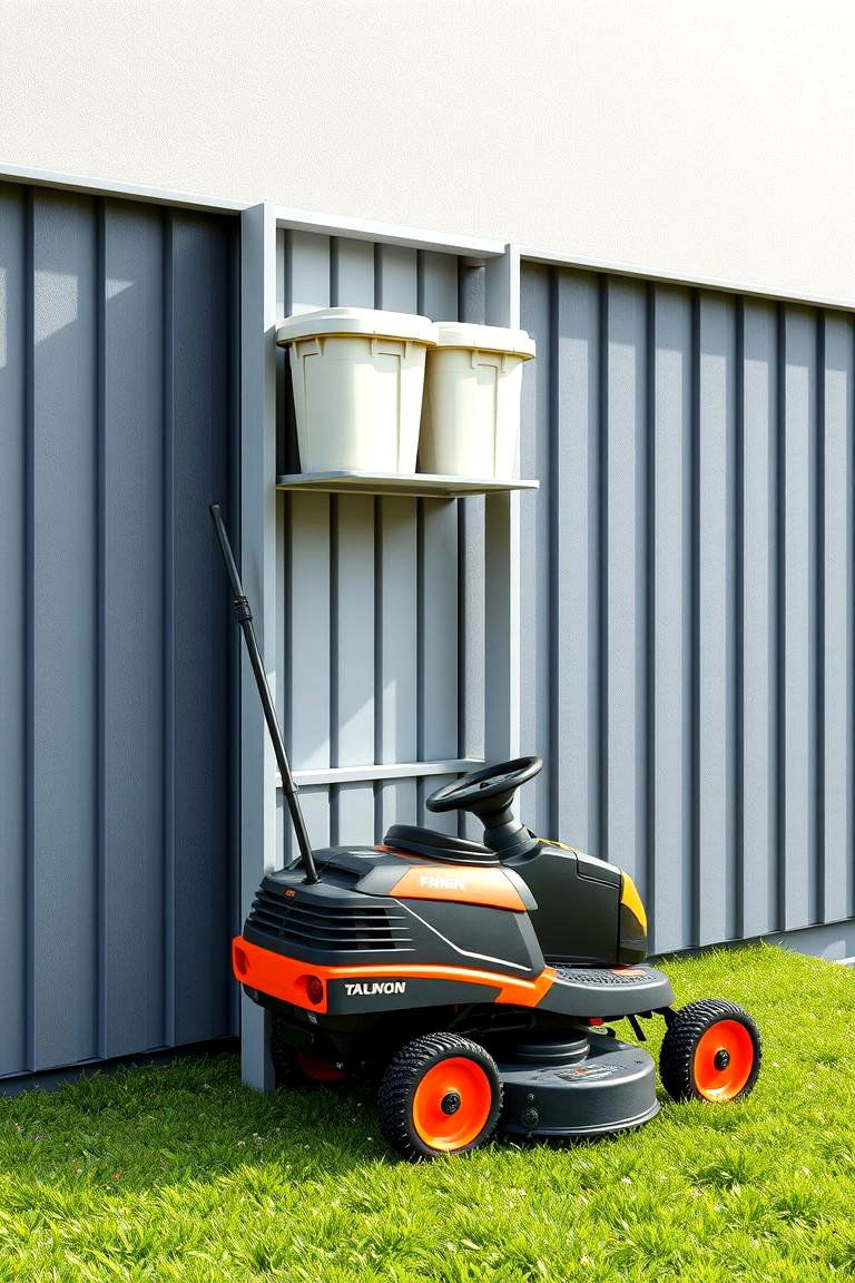 Vertical Storage Tower - 24 Lawn Mower Storage Ideas