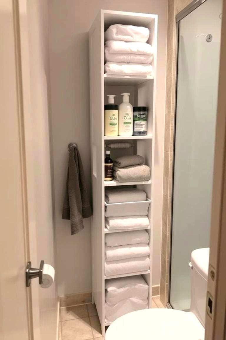 Vertical Storage for Small Bathrooms - 24 Bathroom Closet Ideas