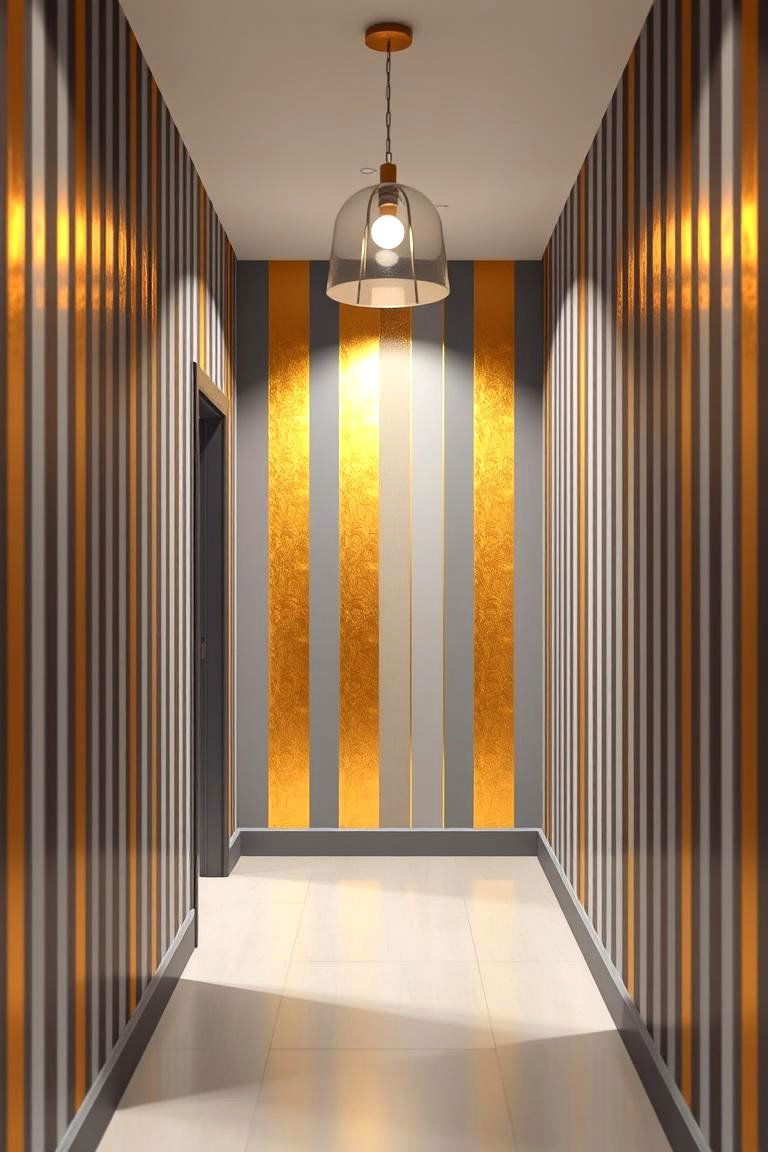 Vertical Stripes for Height and Drama - 24 Two Tone Wall Paint Ideas