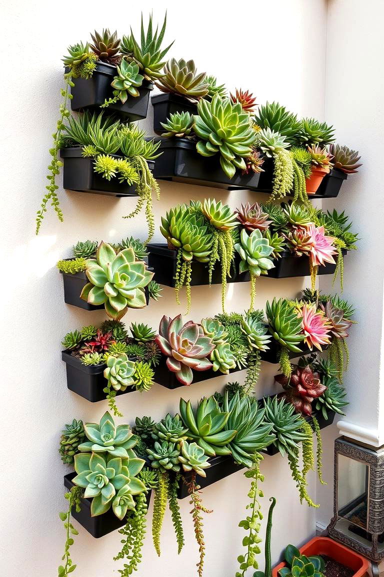 Vertical Succulent Garden - 24 Succulent Garden Ideas