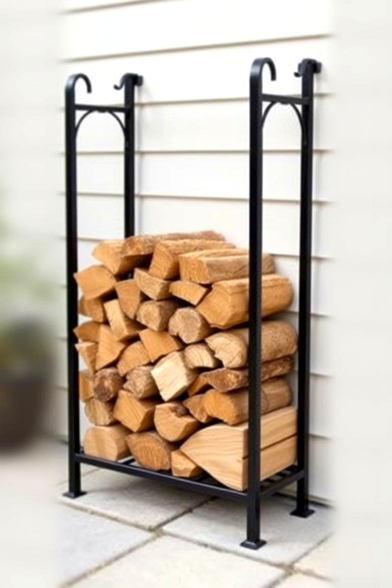 Vertical Wood Storage Rack as a Simple Shed Alternative - 24 wood shed ideas