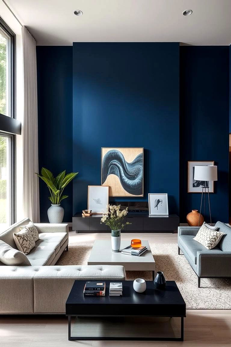 Vibrant Accent Walls - 24 Colorful Living Room Ideas