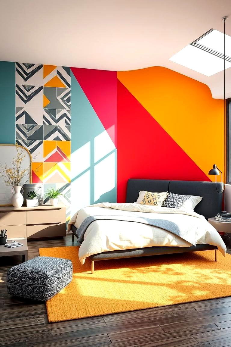 Vibrant Accent Walls - 24 Colorful Bedroom Ideas