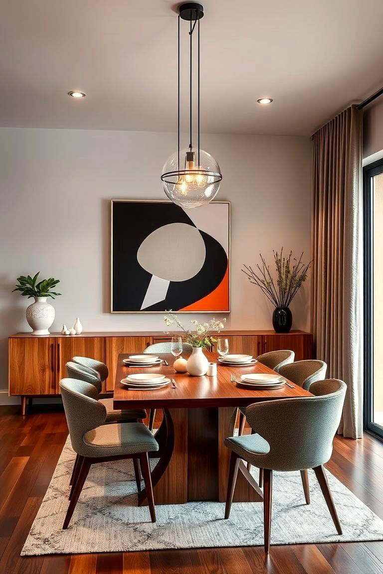 Vibrant Accents for Personality - 24 Mid-century Modern Dining Rooms