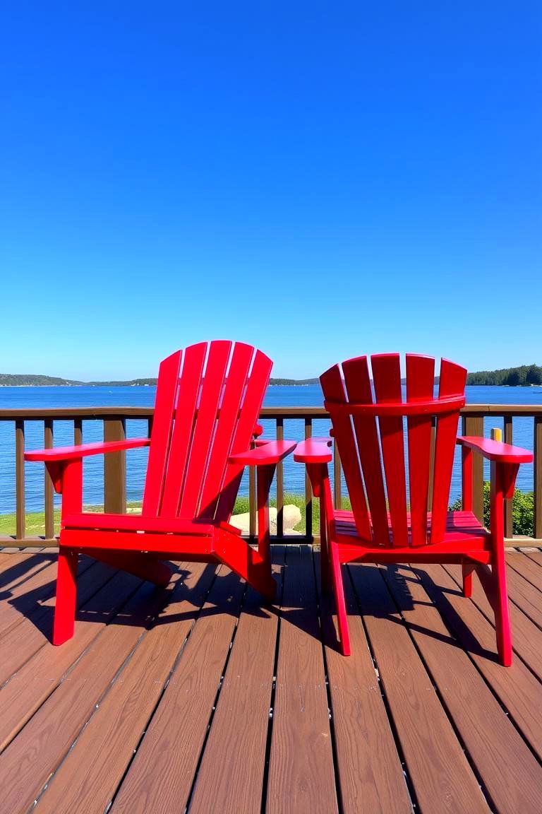 Vibrant Adirondack Chairs - 24 Patio Furniture Ideas