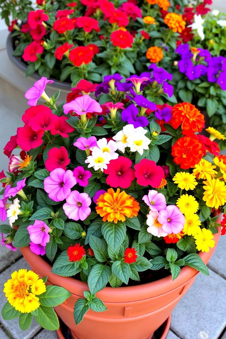 Vibrant Annual Flower Mix - 24 Container Garden Ideas