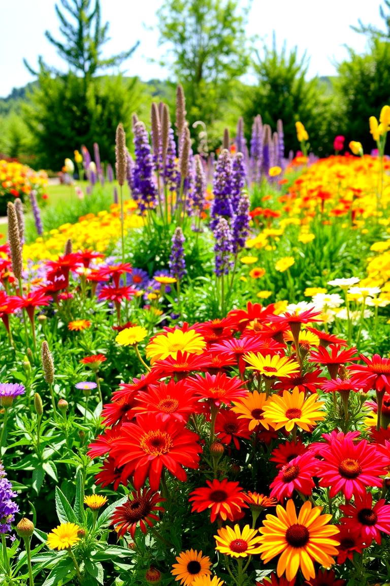 Vibrant Annual and Perennial Mix - 24 Front Yard Texas Flower Bed Ideas