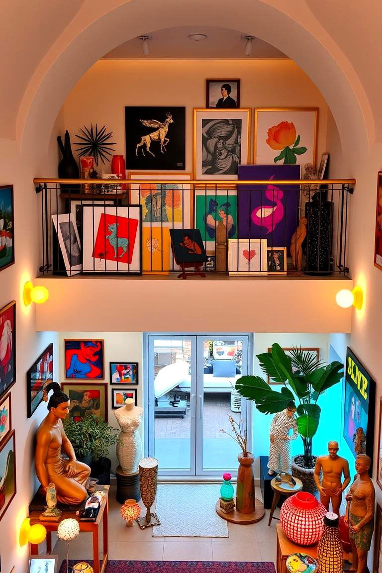 Vibrant Art Display - 24 Large Balcony Ideas