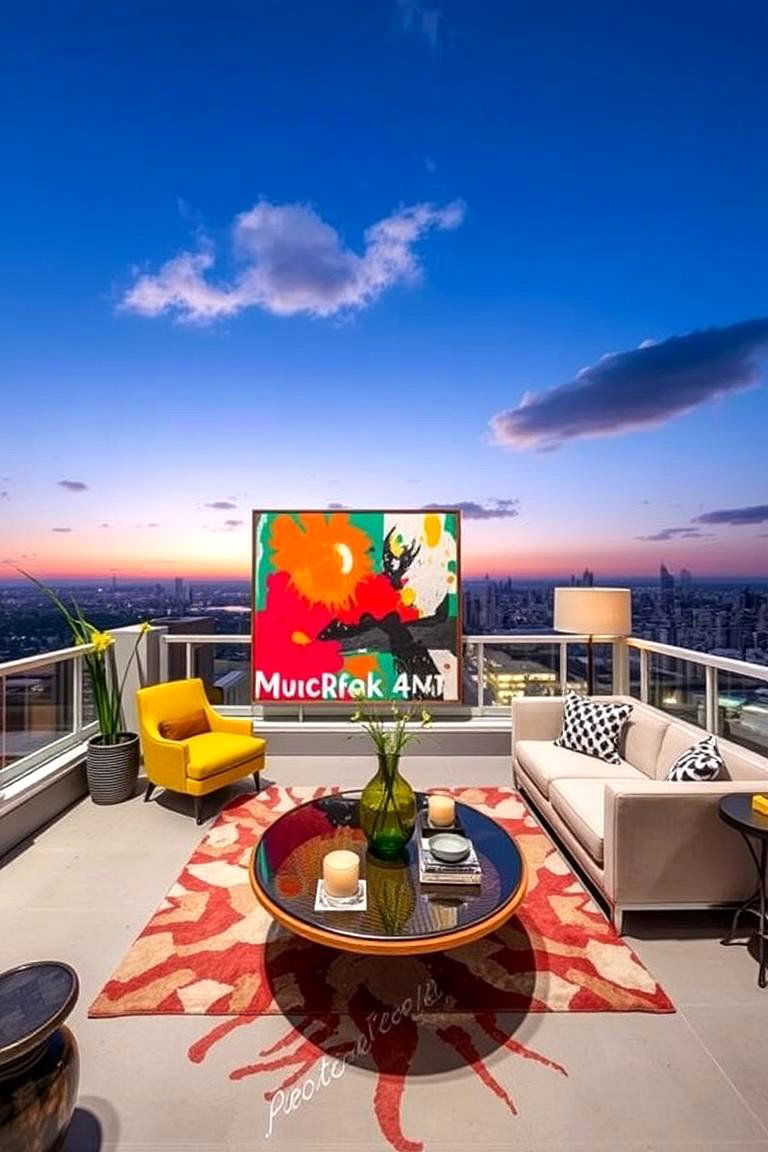 Vibrant Artistic Accents - 24 Penthouse Design Ideas
